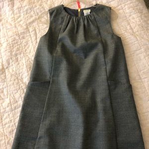 Crewcuts light wool-blend heathered gray dress